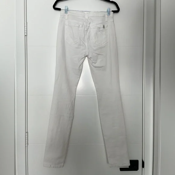 Joe’s Jeans White Distressed Skinny Jeans Mid Rise Ripped Denim | Size 28 - Picture 10 of 13